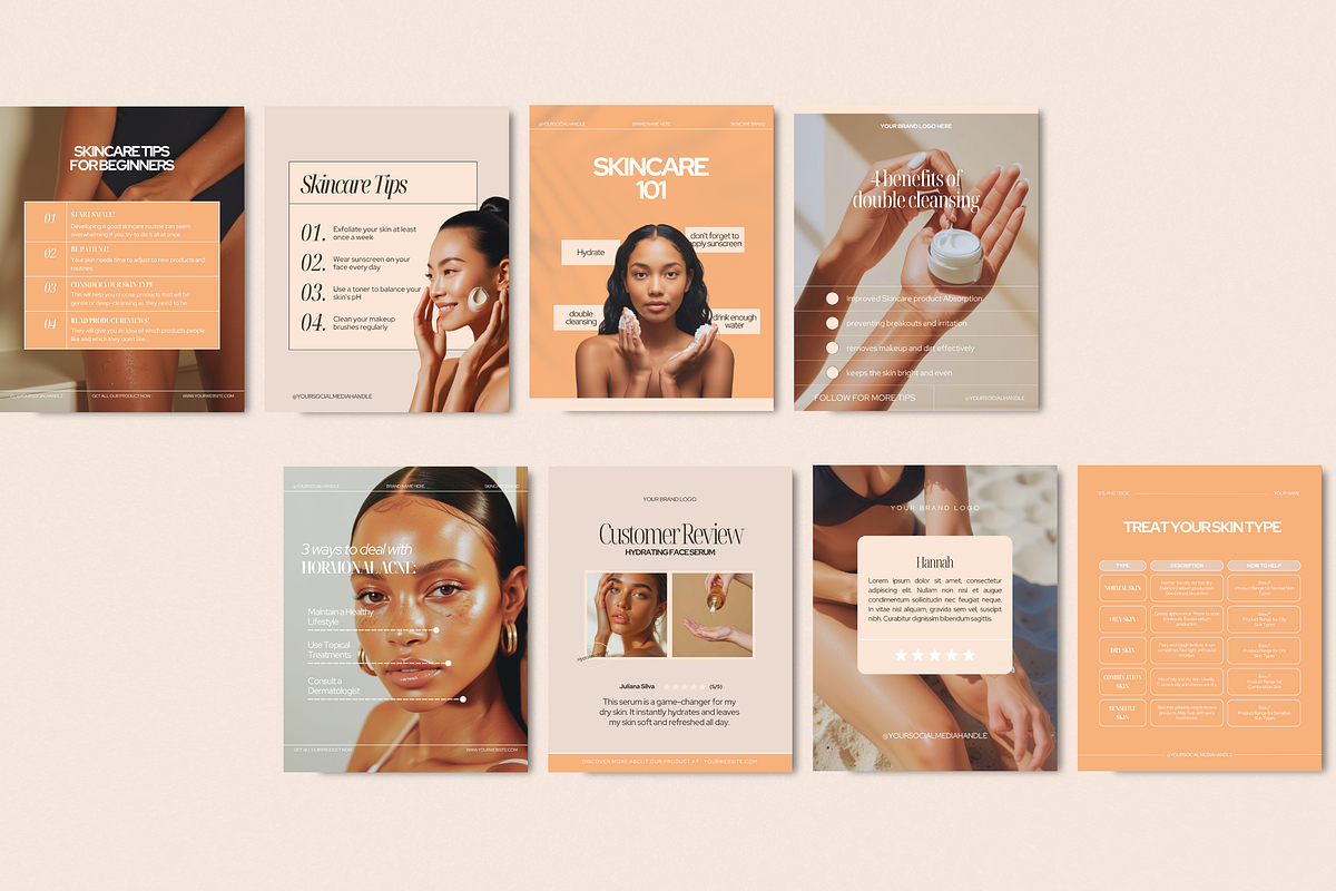Skincare Instagram Templates, a Social Media Template by My Template Studio (Photo 13 of 26)