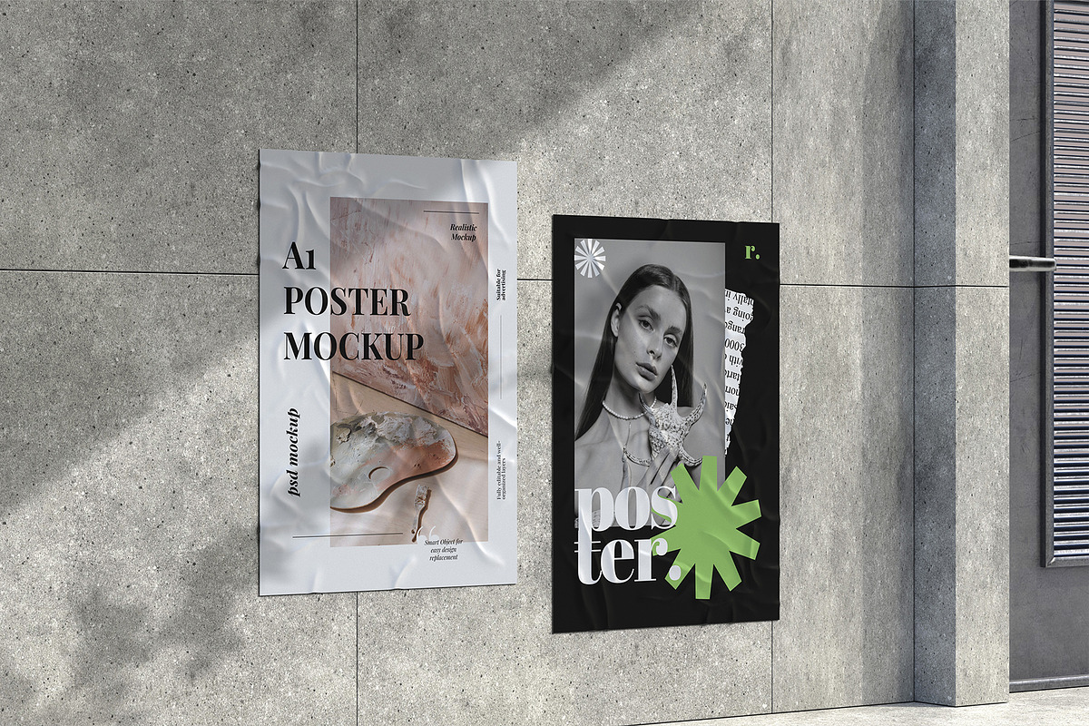 Glued Poster Mockup, an Advertising Mockup by graphicpages (Photo 3 of 9)