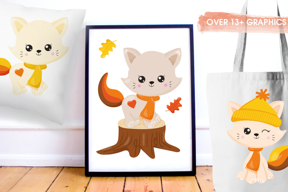 Fall Cats, an Illustration by PrettyBundles (Photo 5 of 5)