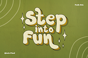 Qizzle Floof - Groovy Bubble Typefac, a Sans Serif Font by Pandeka Studio (Thumbnail 3 of 9)