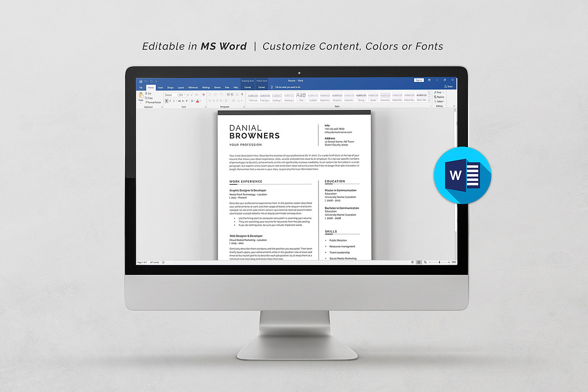 Resume Template, a Resume Template by DesignDevisers (Photo 10 of 12)