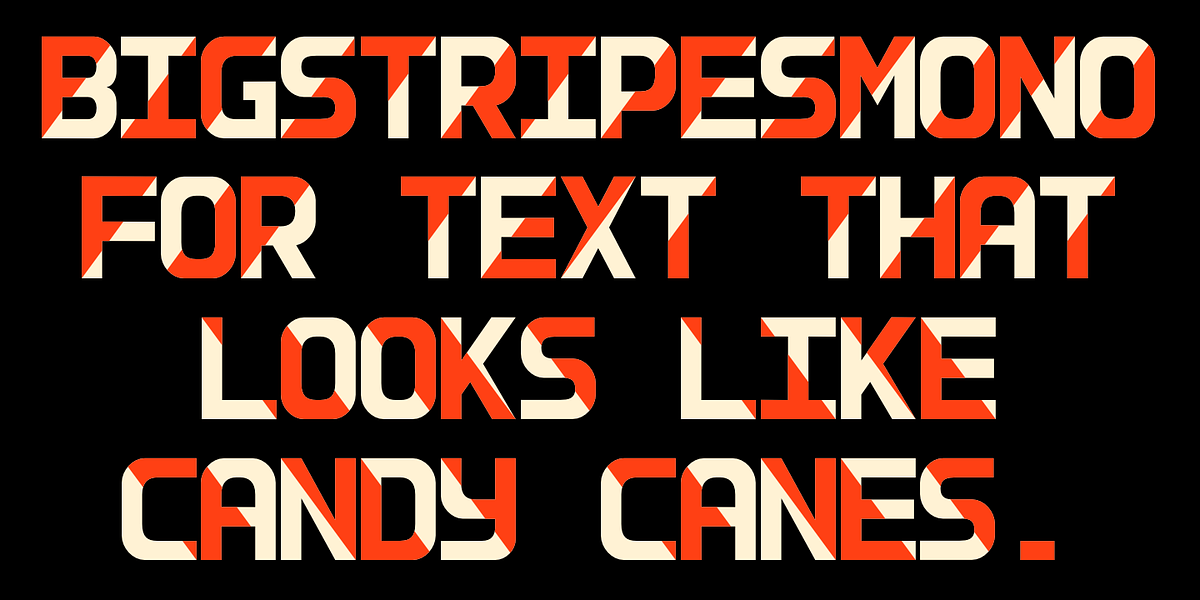 BigStripesMono, a Sans Serif Font by Ingrimayne Type (Photo 2 of 7)