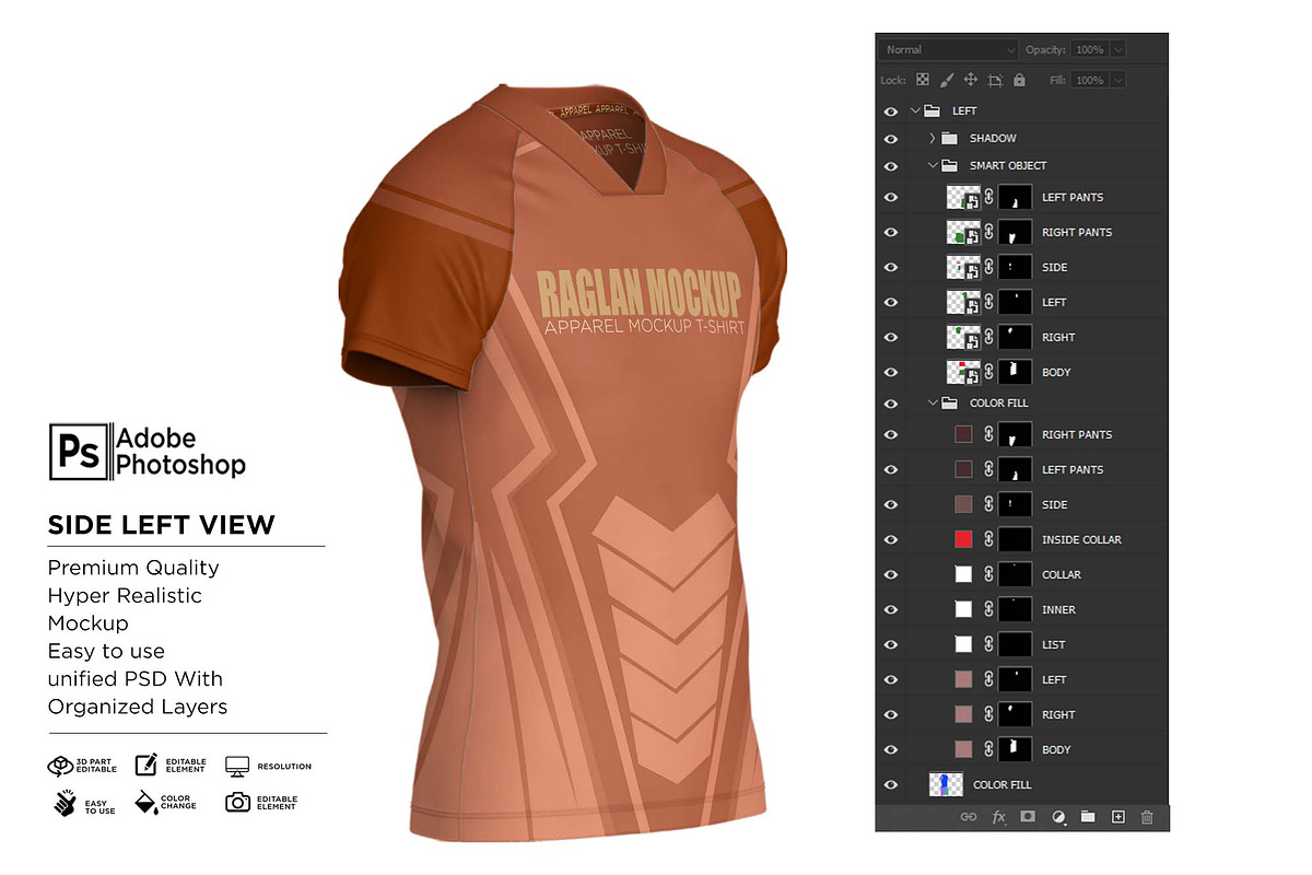T-Shirt Neck VU Raglan L Mockup, a Shirt Mockup by Nanggroe Scripting (Photo 9 of 9)