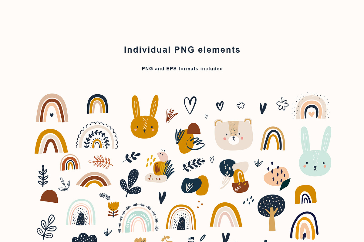 Baby colourful collection, an Animal Illustration by MoleskoStudio (Photo 2 of 12)