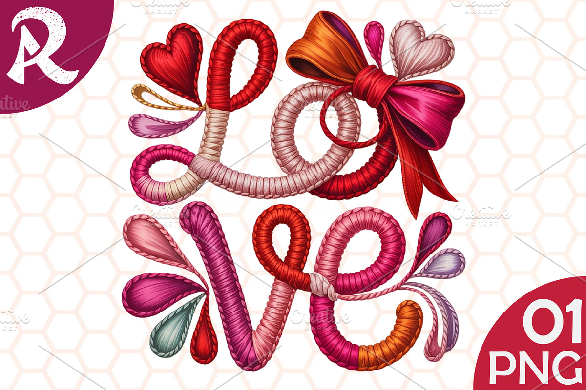 Handmade Style Love Valentine Design, an Illustration by RobertsArt (Photo 1 of 4)