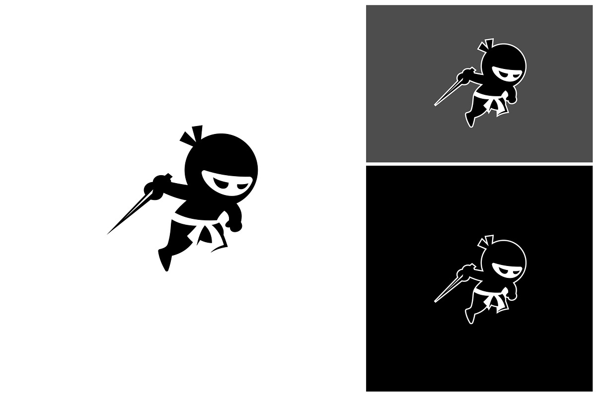 Ninja Action Illustration Logo, a Branding & Logo Template by ika trisiana (Photo 1 of 2)