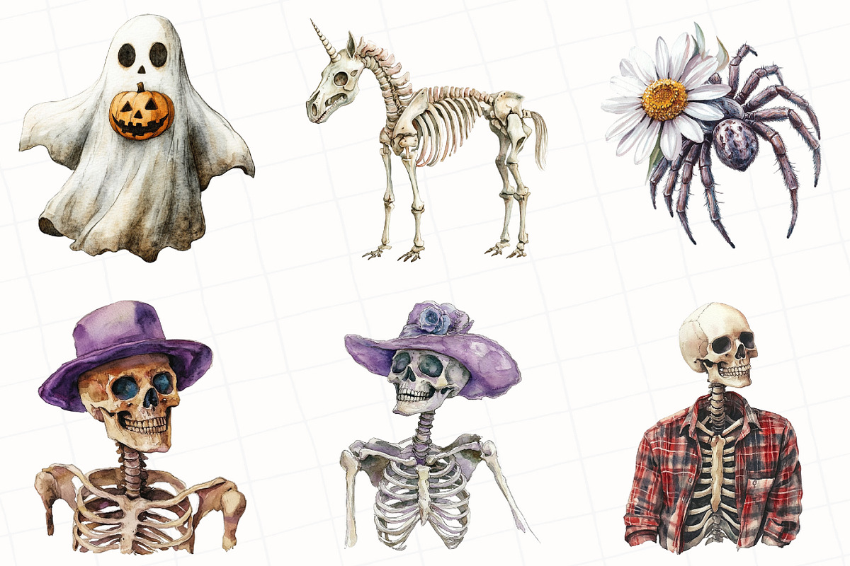 Floral Halloween Clipart, an Illustration by OK Design (Photo 4 of 5)