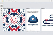 Labor Day Minimalist Promo Icon Set, an Object Graphic by NH graphic (Thumbnail 3 of 3)