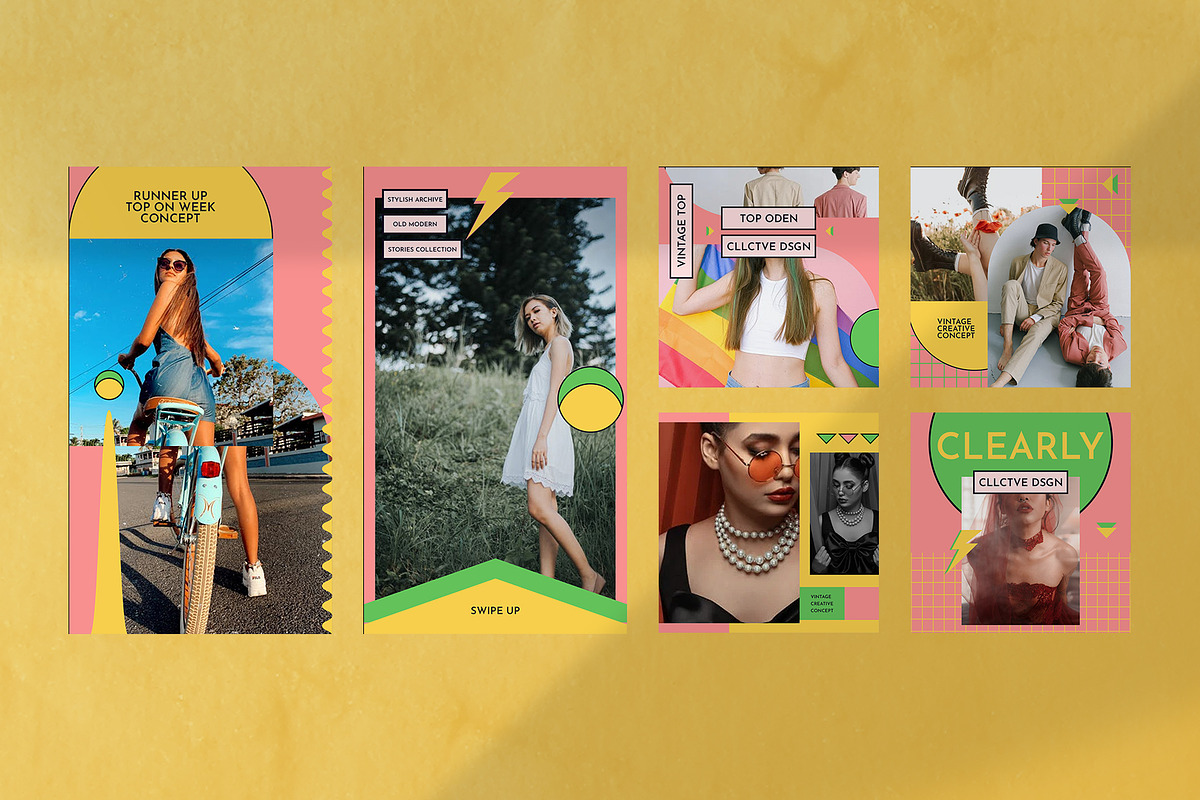 New In 90's Instagram Templates, a Social Media Template by Azruca (Photo 6 of 9)