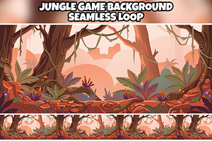 Jungle Fantasy 2D Game Background