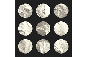 Silver foil, shiny handmade circles, an Illustration by 32pixels