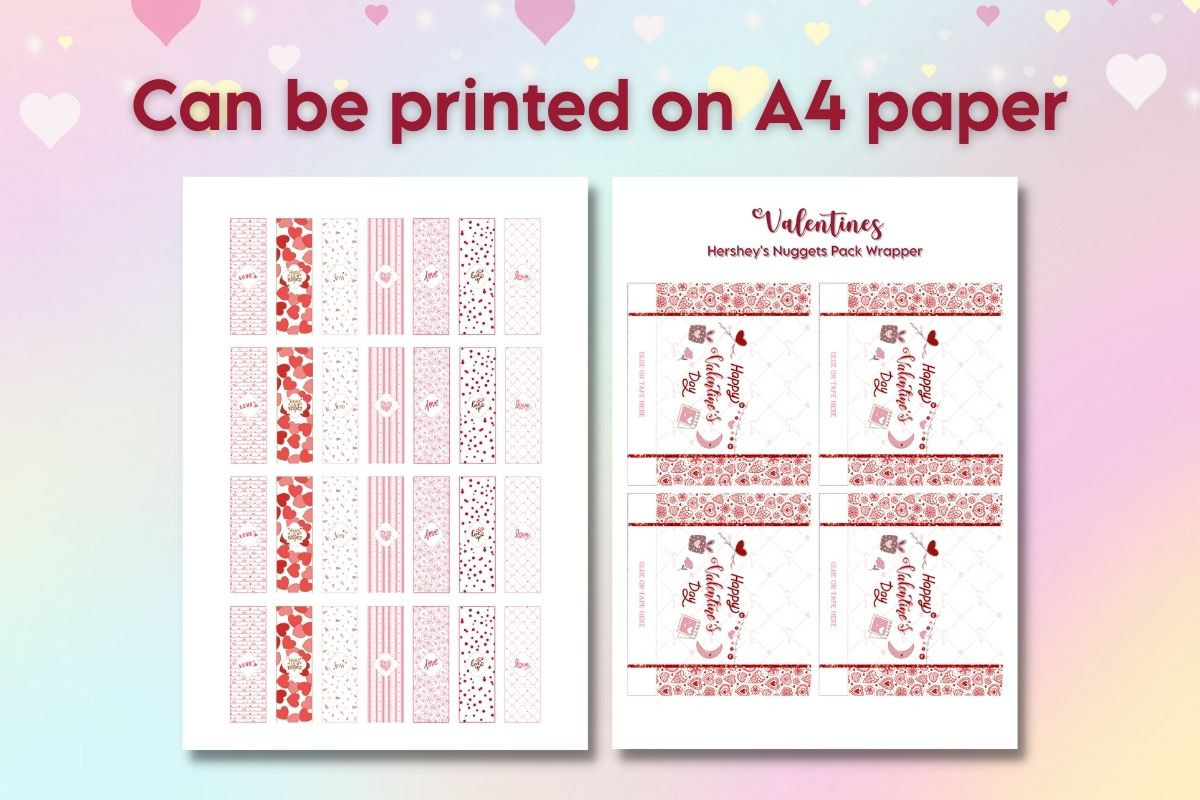 Valentines Treat Box Templates, a Print Template by Adalin Shop (Photo 7 of 9)