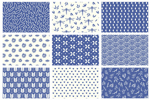 36 Japanese Seamless Vector Patterns