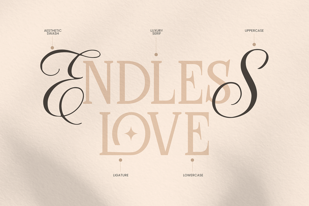Endless Love - Romantic Font, a Serif Font by Umitype (Photo 7 of 8)