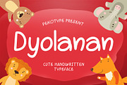 Dyolanan - Handwritten Playful Font, a Handwritten Font by Pekotype (Thumbnail 1 of 11)