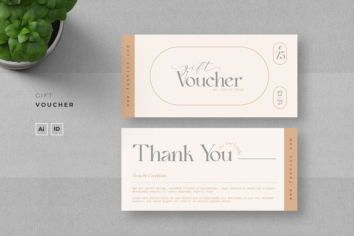 Fashion Gift Voucher, a Card Template by Ahsanjaya (Photo 1 of 3)