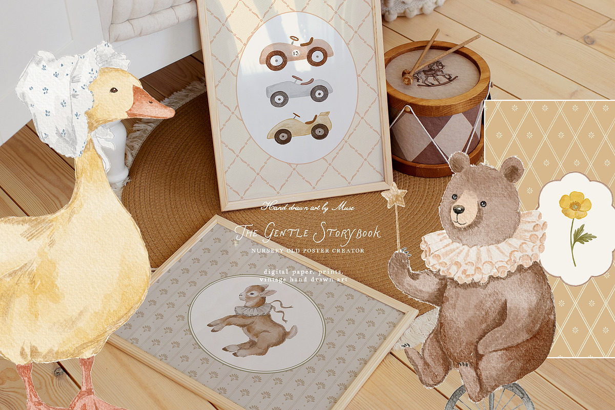 The Gentle Storybook Vintage Prints, a Background Graphic by Muse Artist (Photo 20 of 26)