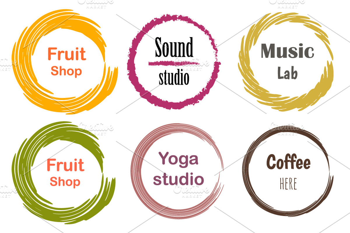8 vector brushes + logo preview 5