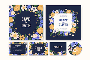 Wedding invitation cards and labels, a Decorative Illustration by Good Studio