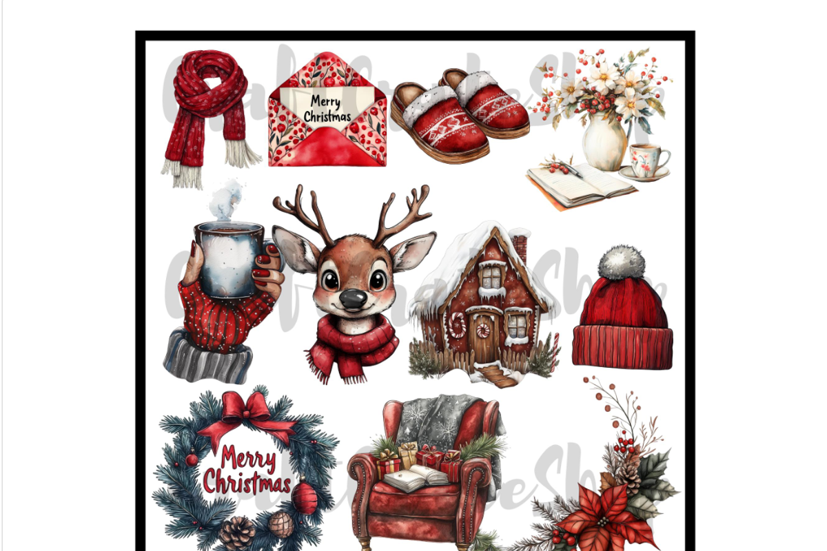 Christmas Planner Clipart, an Illustration by CraftCrateShop (Photo 3 of 7)