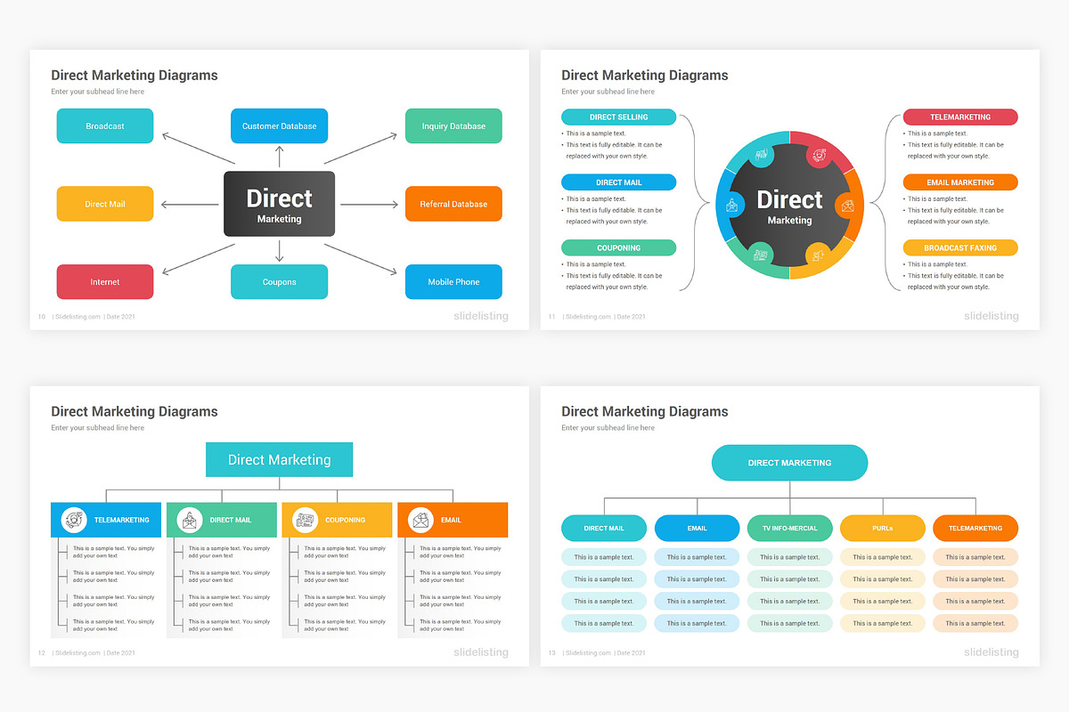 Direct Marketing PowerPoint Diagrams, a Presentation Template by SlideOne (Photo 6 of 8)