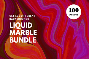 100 Liquid Marble Backgrounds Bundle