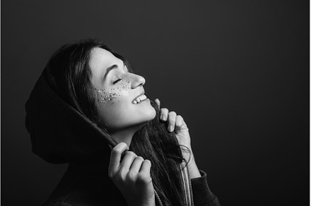 smiling young woman enjoying freedom, a Person Photo by Photo Drive Studio