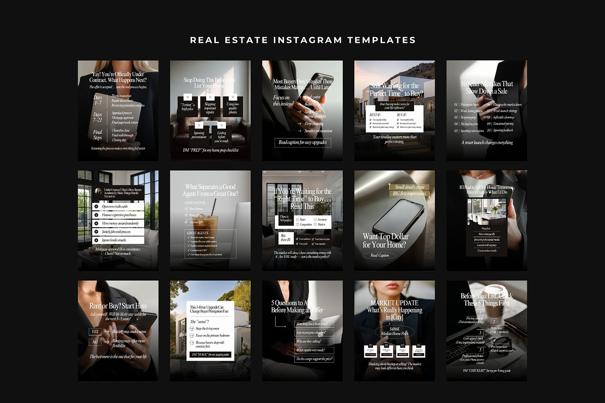 600 Real Estate Content Kit, a Social Media Template by Instprofi | Studio Estimo (Photo 6 of 13)