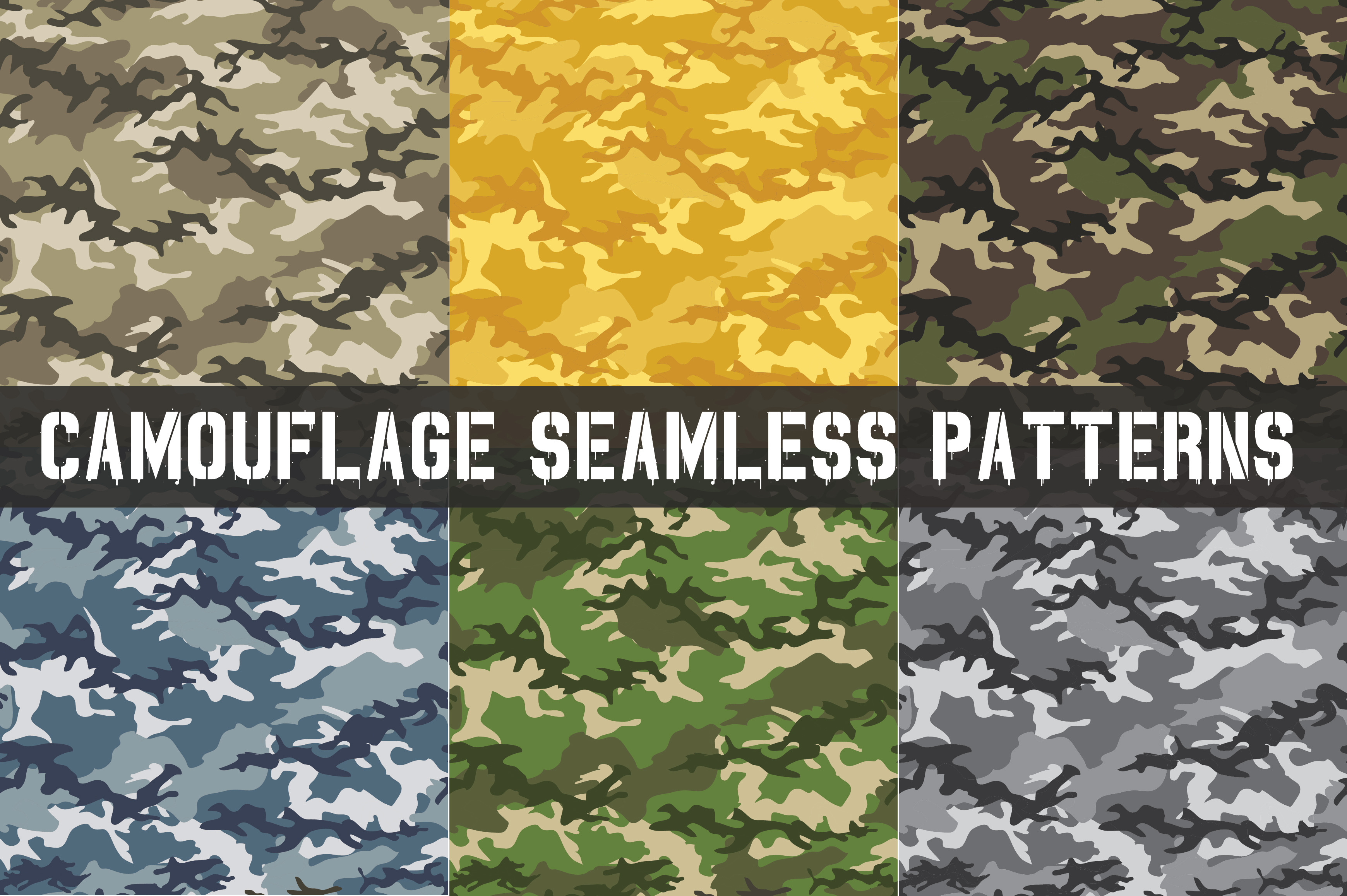 Camouflage Pattern Set | Graphic Patterns ~ Creative Market