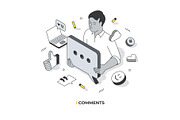 Isometric Lines Illustrations Set, a Person Illustration by Rassko (Thumbnail 3 of 12)