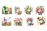 Cute Spring Gnome Clipart, an Illustration by Dream Creation (Thumbnail 5 of 5)
