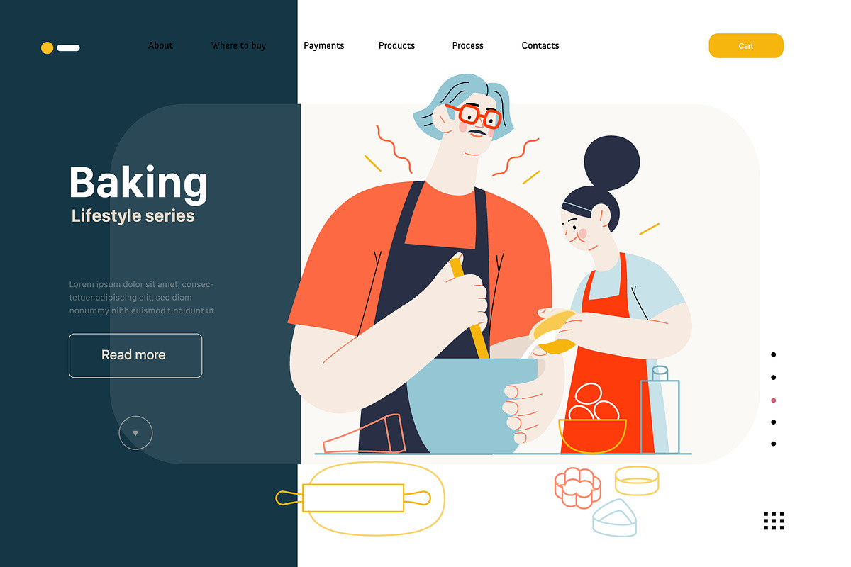 Lifestyle vector ills, color 1, a Templates & Theme by Grivina's shop (Photo 3 of 18)