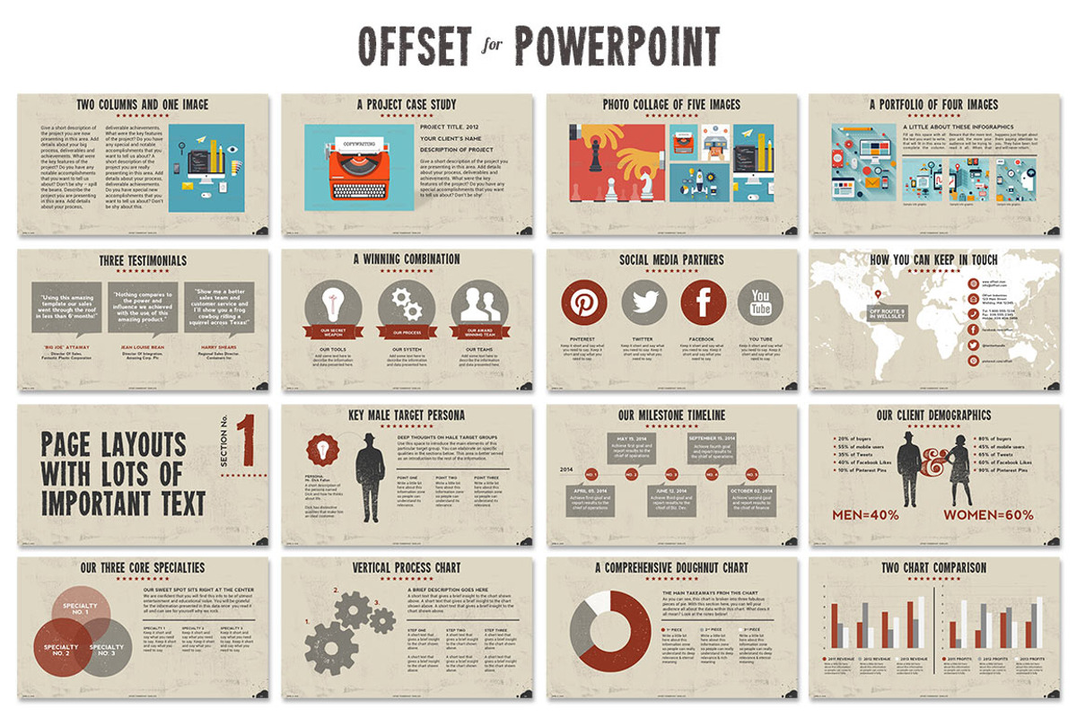 Offset Powerpoint Template, a Presentation Template by Blixa 6 Studios