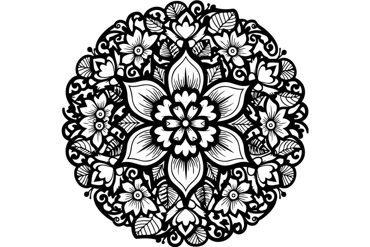 Minimal Black Lotus Mandala, a Decorative Illustration by Designer_Momina (Photo 14 of 21)