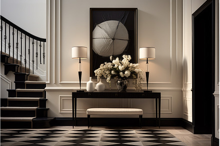 Elegant foyer with artistic decor, an Arts & Entertainment Photo by Ylivdesign