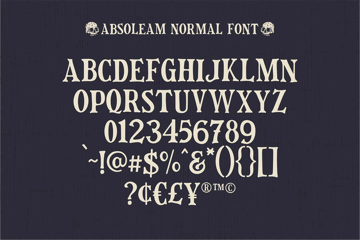 Absoleam Vintage Rough, a Sans Serif Font by 24Design Studios (Photo 6 of 7)
