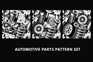 Automotive Parts Pattern Set, a Pattern Graphic by sivVector