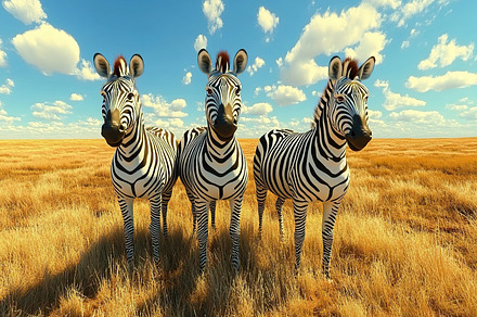 African zebras in wildlife, an Animal Photo by AlyaAnd