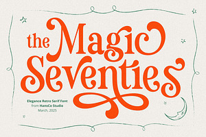 Magic Seventies Font, a Serif Font by HansCo Studio