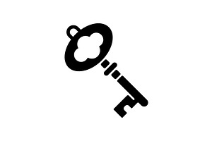 Key Black Glyph Icon