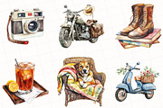 Brown Aesthetic Summer Clipart, an Illustration by OK Design (Thumbnail 3 of 5)