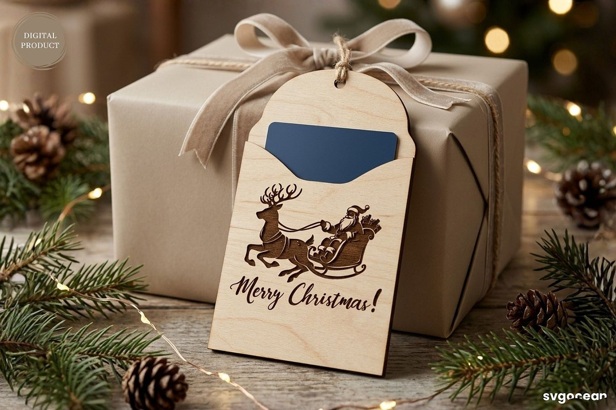 Christmas Card Holders SVG Bundle, a Decorative Illustration by svgocean (Photo 2 of 25)