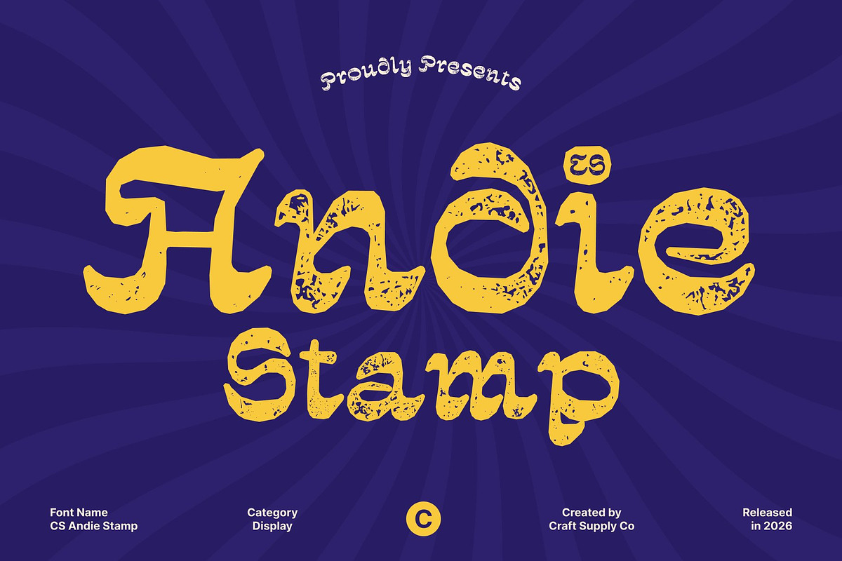CS Andie Stamp, a Handwritten Font by Craft Supply Co. (Photo 1 of 8)
