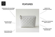 Quilted Cosmetic Bag Mockup PSD, a Household Mockup by 1001 mockups (Thumbnail 2 of 10)