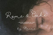 Rome & Cake: Relaxed Script, a Script Font by Mneme (Thumbnail 1 of 8)