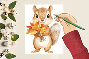 Autumn Eastern Chipmunk Sublimation, an Illustration by CitraGraphics (Thumbnail 6 of 6)