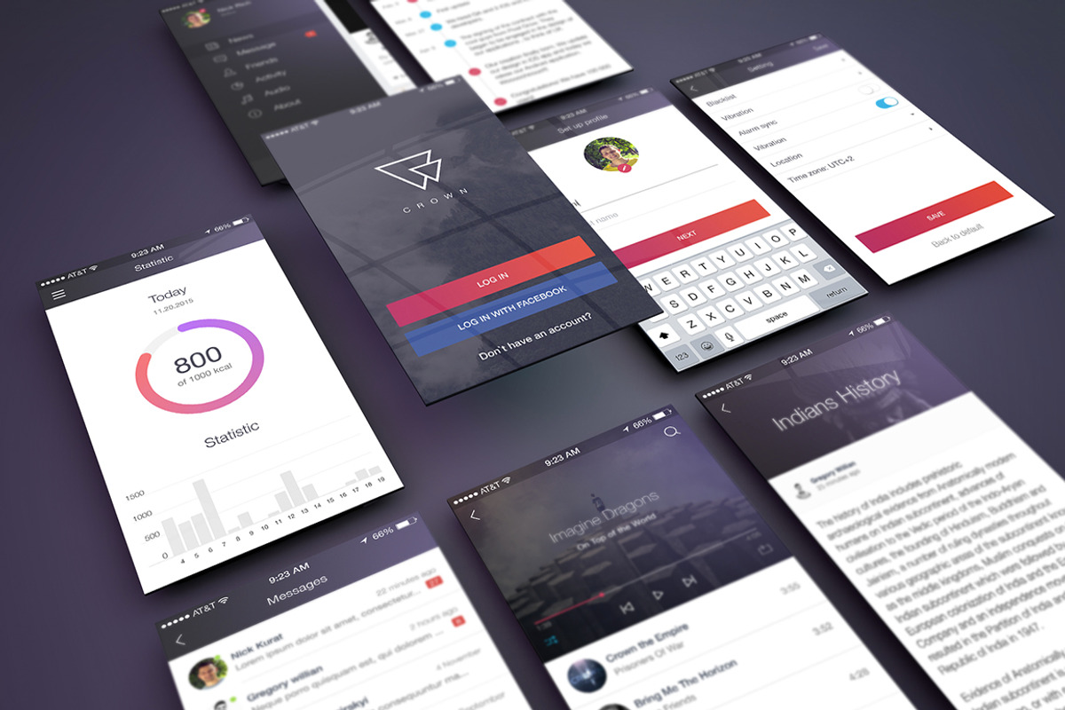 Crown iOS Template, an UI Kit Template by Pixelgrow (Photo 2 of 4)