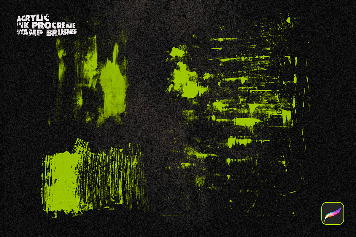 Acrylic Ink Procreate Stamp Brushes, a Brush Add-On by Layerform Design Co. (Photo 5 of 5)