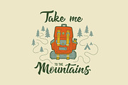 Let's go camping illustration set, an Illustration by tetiana.svirska (Thumbnail 8 of 13)