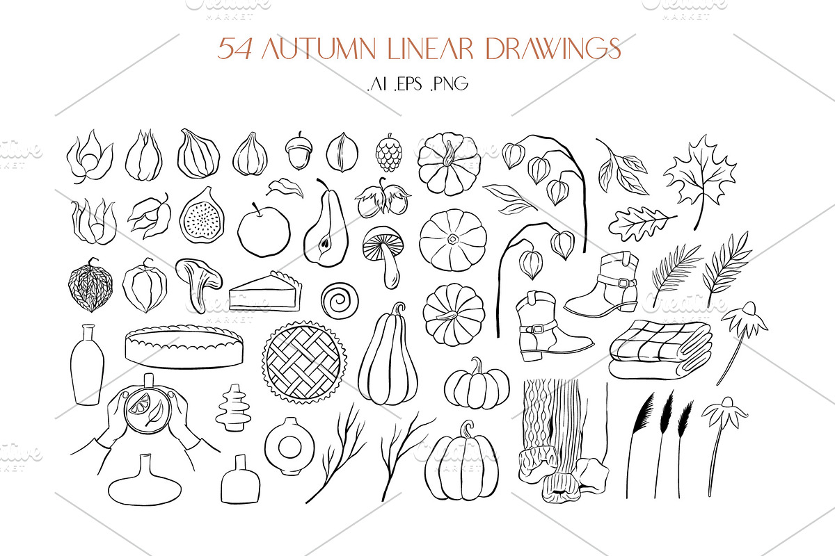 Abstract Autumn Set, an Illustration by Natalia Fedorova (Photo 3 of 17)